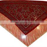 Burnout Velvet Scarf With Fringe