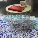 Modern Design Metal Stainless Steel Round Coffee Table Simple Drinking Table Support Custom thumbnail-7
