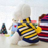 Popular Dog Clothing Coat Warm Pet Sweater Colorful Striped Pet Clothes Coat thumbnail-5