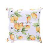 Summer Fruit Yellow Lemon Leaf Pillow Cover Waterproof Outdoor Cushions Home Decorative Cotton Linen 18x18Inch thumbnail-2