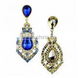 2015 Fashion Costume Jewelry Natural Amethyst Druzy Earring Arete Para Novia Cristal Crystal With Diamante thumbnail-3