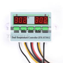Digital Dual Display Temperature Controller Intelligent Thermostat Regulator Temp Incubator controller Switch with Dual Sensor