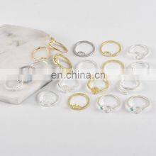 19pcs/set Women Rings Set Compass Arrow Starfish Wave Moon Eyes Gem Charm Bohemian Ring thumbnail-5