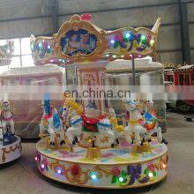 3 Seats Mini Carousel Horse Rides for Kiddie thumbnail-5