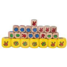 Custom 2-3cm Solid Wood Dice Toy Adult Wooden Dice Games Custom Colored Print Logo Dice Set Game Wooden Crafts Arts