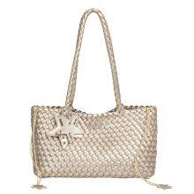Handwoven Large Capacity Tote Bag Gun Gun Slung Across Body PU Material Vintage Style Shoulder Bag for Daily Use thumbnail-4