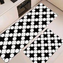Classic White and Black Style Anti-Fatigue Rugs Kitchen Anti-Fatigue Mat thumbnail-3