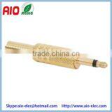All Metal High Quality 2-pole 3.5mm 1/8'' Mono Male Plug With Gold Plated Contacts thumbnail-1