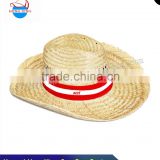 100% straw nature color man cowboy hat