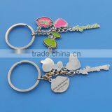 Promotional tourist custom glass cup/heart and lip pendant keyrings