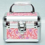 AN171ANPHY Small Jewelry Case Suitcase Flannelette Setting Mirror Aluminum Makeup Box Treasure Box 14*10*10cm 300g Customize OK