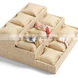 A264 ANPHY Lenen Watch Box Flannelette 3 Layers 9 Units Chain Bracelet Display Box thumbnail-2