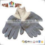 FTSAFETY 7Gauge Gery Loop-out Terry Cloth Knit Wrist Working Gloves