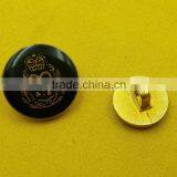 Black Enamelled Metal Shank Button For Dress --- MJ3689 thumbnail-5