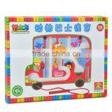 Top Selling Kids Red Bus Shape Animal Design Games Board Metal Beads Educational Toys Magnetic Building Game thumbnail-6