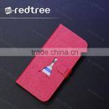 Woman Stylish pu Leather Card Holder Cell Phone Cover for Iphone