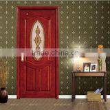 100% Solid Wood Dampproof Art Glass Insert Door for Bathroom thumbnail-6