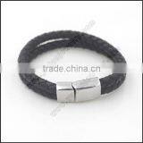 Magnetic Clasp Plain Leather Bracelet thumbnail-2