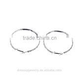 Fashion & Cheap Jewelry South Africa Style Silver Plating Big Wide Twinkling Hoop Earrings for Girls thumbnail-1