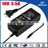 63W Laptop AC Adapter 18V 3.5A Universal Adaptor With CE KC