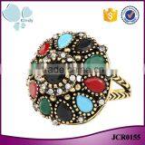 Factory Direct Sell Zinc Alloy Multicolor Crystal Rhinestone Ring Bohemian Rings thumbnail-1
