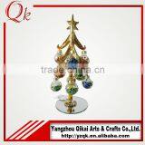 Different Size Decorative Glass Christmas Tree With 12 Pendants