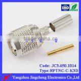 RPTNC Male Thread With Female Pin Crimp for 3D-FB Cable