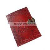 Celtic Embossed Leather Journal With C Lock Handmade Paper thumbnail-1