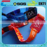 Custom Different Design Woven Logo Weave Wristbands for Events thumbnail-2