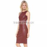 Genuine Leather Dress for Ladies , Ladies Dresses for Girls , Woman Original Leather Dress , Black Leather Dress for Ladies thumbnail-1