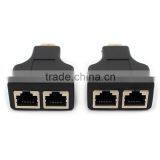 30 Meters Distance HDMI Extender Over Two Cat5/5e/6 Cable no Need Power thumbnail-4
