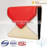 Ladies Designer Wallet With Zipper on Flap ,color Split Joint thumbnail-2