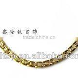 TT78 HOT 316L Stainless Steel 22K Gold Necklace