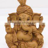 Resin Ganesha Statue Hand Carved Hindu God Lord Ganesh Idol Elephant Sculpture