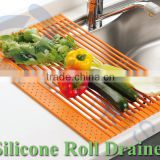 silicone utensils kitchen sink with dish roll drainers sink strainer kitchenware accessories 3 sizes silicone roll mat