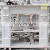Supply a Variety of Fine White Marble Fireplace Sculptures of Europe Type Style Mantel thumbnail-2