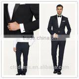 2014 Top Quality Black Satin Lapel Suits & Tuxedo thumbnail-1
