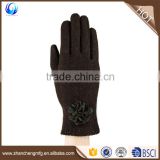 wholesale leather gloves 100% alpaca wool gloves with high quality