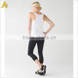 Wholesale Sportwear Suit , White Tank Top and Black Yoga Pants thumbnail-2