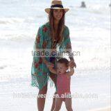 Chiffon Dress For Ladies Graceful Floral Print Summer Beach Cover Up Long Dress MX thumbnail-2