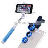 Apexel Camera Lens 3 in 1, Fisheye Lens for Mobile Phone, Selfie Stick With 3.5mm Cable for All Phones thumbnail-2