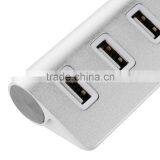 Multi 4 Port Aluminum Man Usb 2.0 Hub From China Suppliers With Blue LED Indicator Lights thumbnail-4