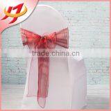 Richland 7" x 108" Organza Chair Sash Burgundy Set of 10 thumbnail-1