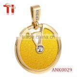 Luxury Best Friend Forever Zircon Pendant for Girls, Genuine Stingray Leather Pendant 18k Gold Plated Necklace Jewelry thumbnail-2