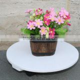 Wooden movable flower pot stand