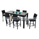 2017 Sigma Trade Assurance Outdoor Commercial High Top Rattan Glass Tables and Chairs thumbnail-1