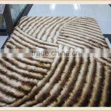 Thick Vibrant Blue 3D Style Floral Sparkle Mat Deep Glossy Shag Pile Floor Rugs thumbnail-5