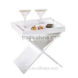 Multifunctional Home Furniture Side Table With Magazine Rack Tray Table With Glossy Finished thumbnail-2