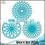 Premium Quality Cheap Insulated Flexible Durable Non Slip Coasters Multi-Use Flower Shaped Trivet Silicone Mat Hot Pads thumbnail-3