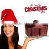 Hot Sales! Christmas Gift Faux Leather Storage Basket L-21(PW-53), Household Laundry Basket, Hotel Supplies Wine Basket thumbnail-1